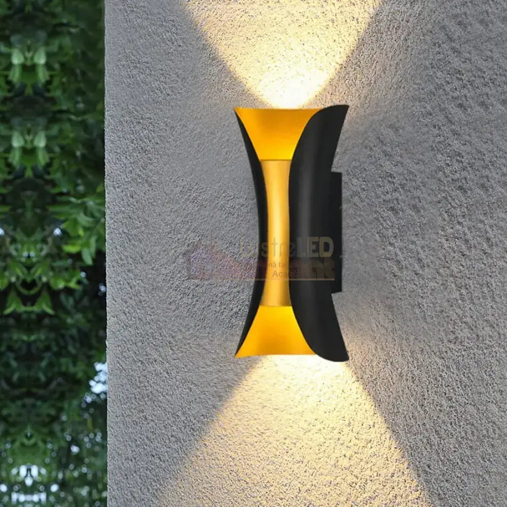 Aplica Led Exterior 2X5W Ultron Gold Wall Light Fixtures