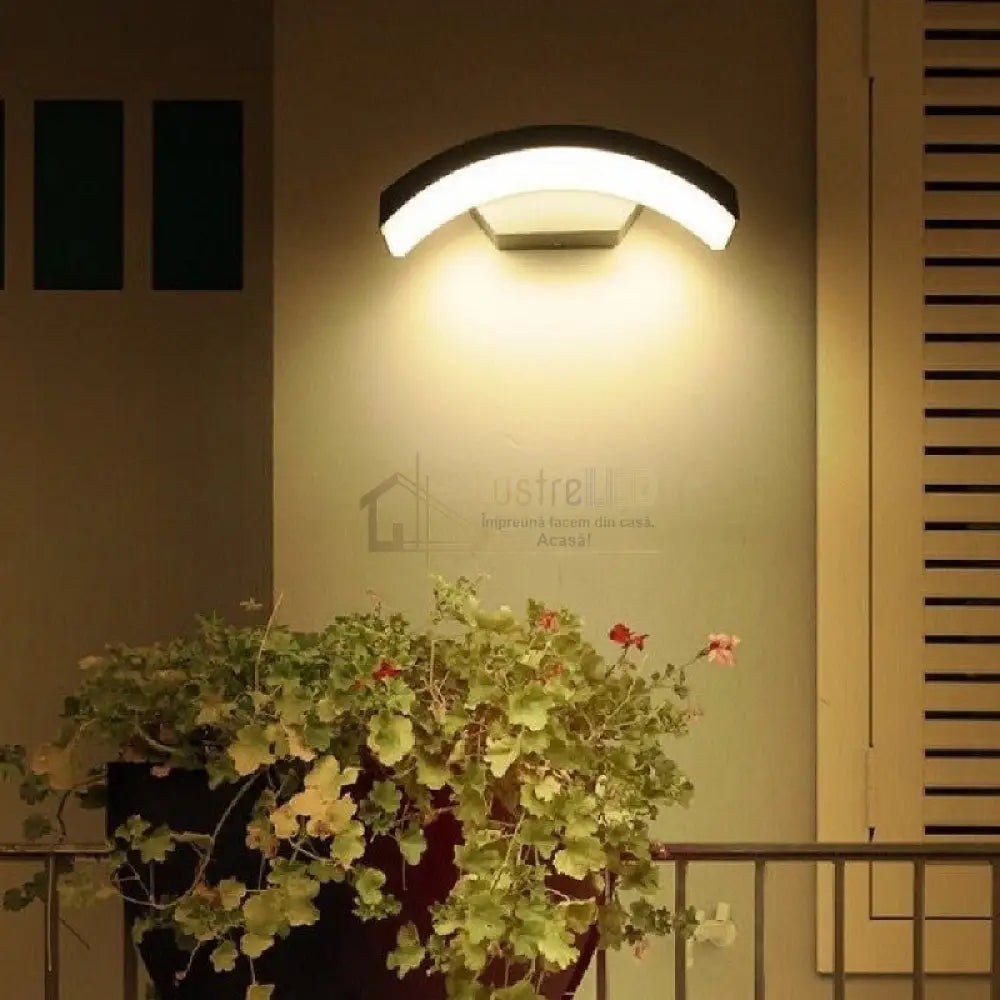 Aplica Led Exterior Helios 18W Neagra - Pl9026 Wall Light Fixtures
