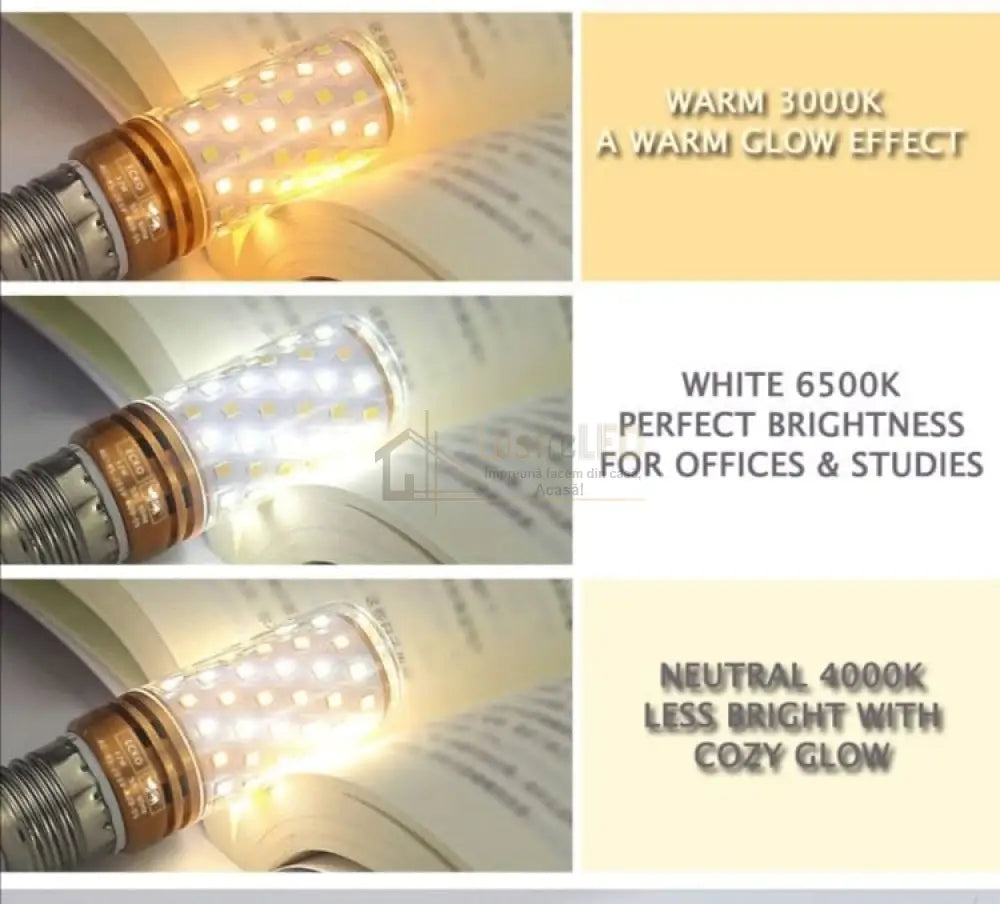 Bec Led E14 16W Corn / 3 Functii Lumina Echivalent 120W