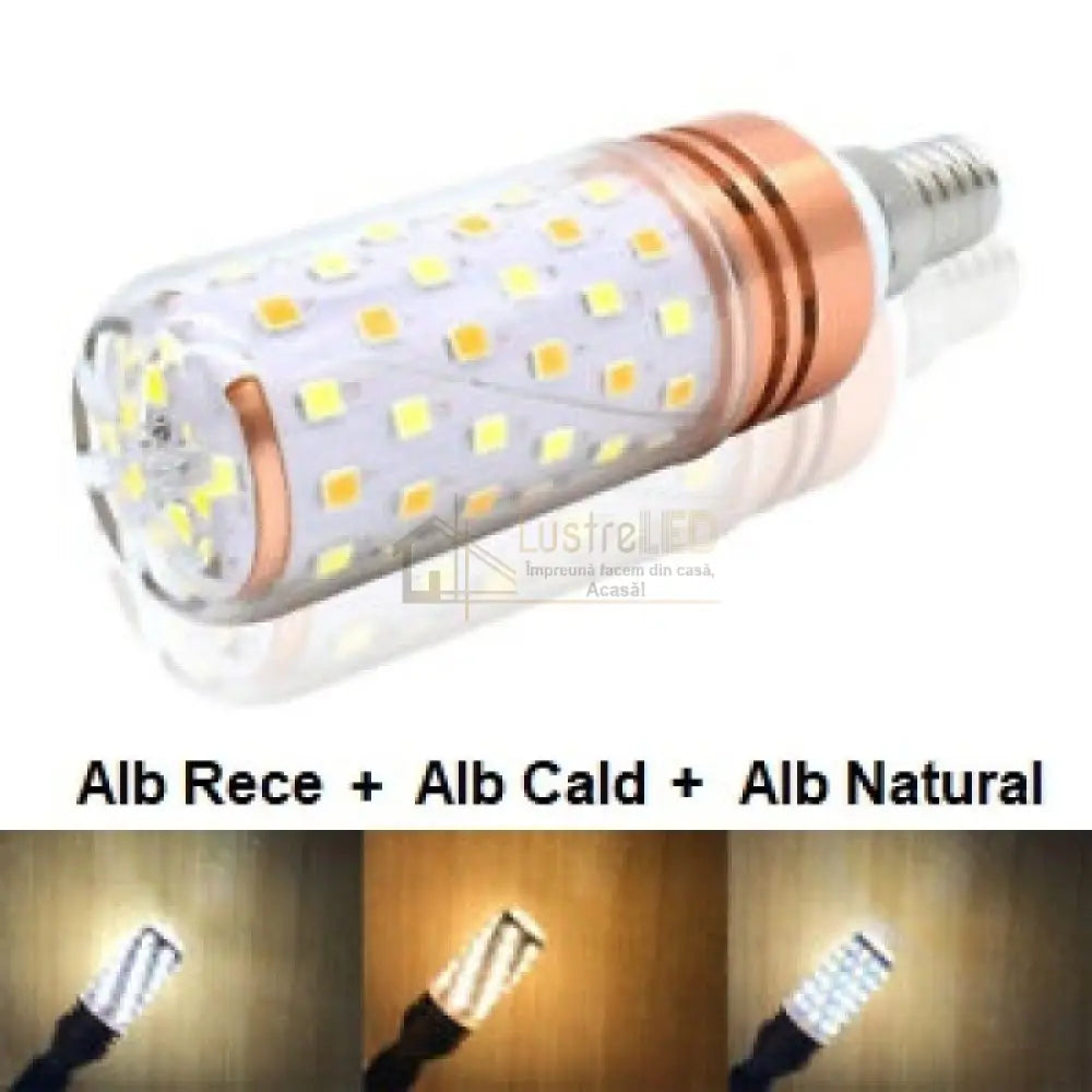 Bec Led E14 16W Corn / 3 Functii Lumina Echivalent 120W