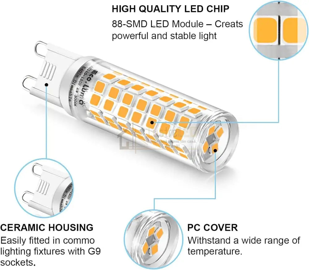 Bec LED G9 7W Echivalent 50W Ceramica