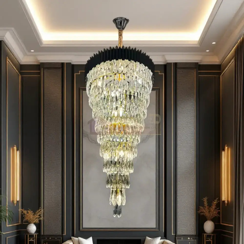 Candelabru Cristal 25xE14 Black Extravaganza NEAGRA / 70X160CM / CRISTAL Chandeliers Crystal