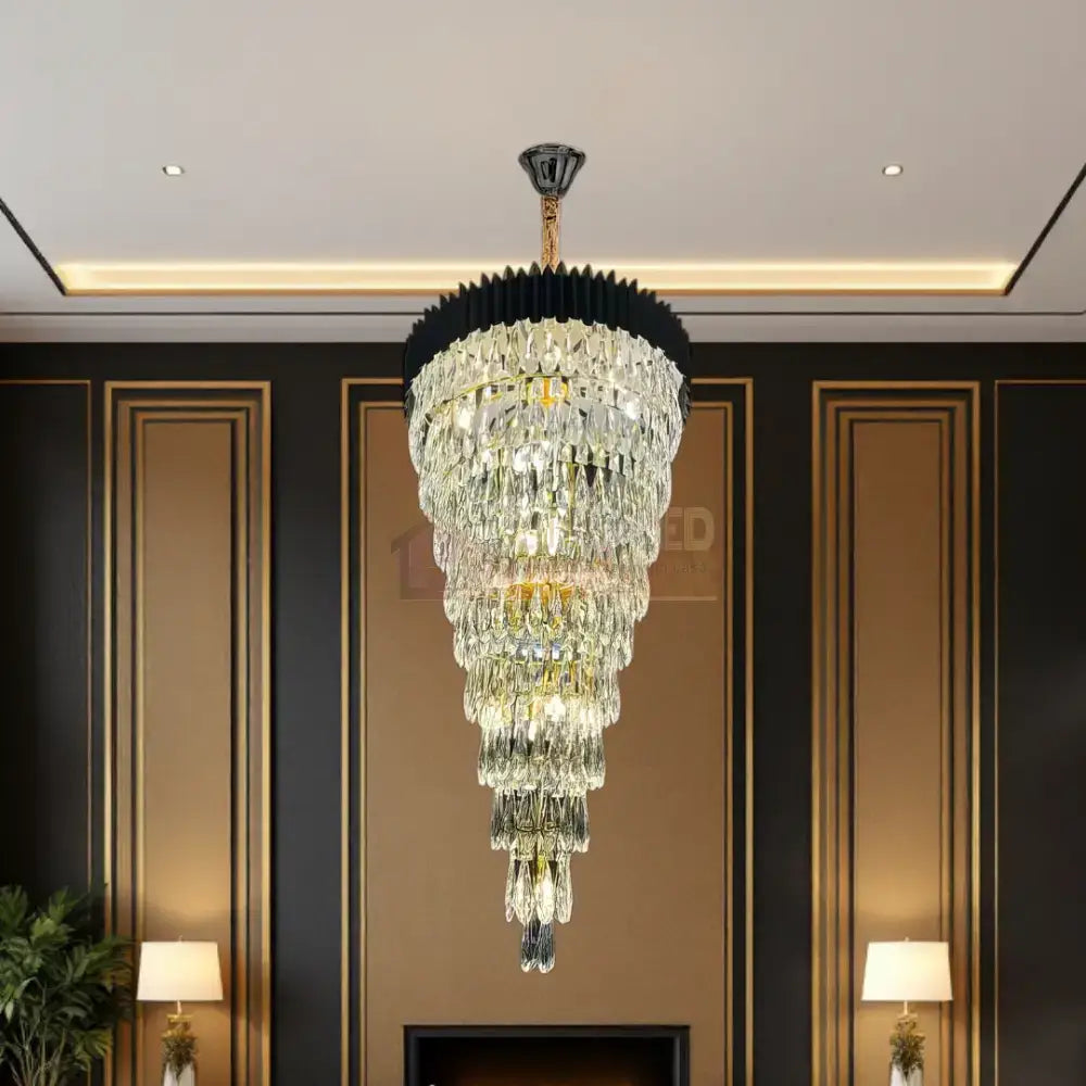 Candelabru Cristal 25xE14 Black Extravaganza NEAGRA / 70X160CM / CRISTAL Chandeliers Crystal