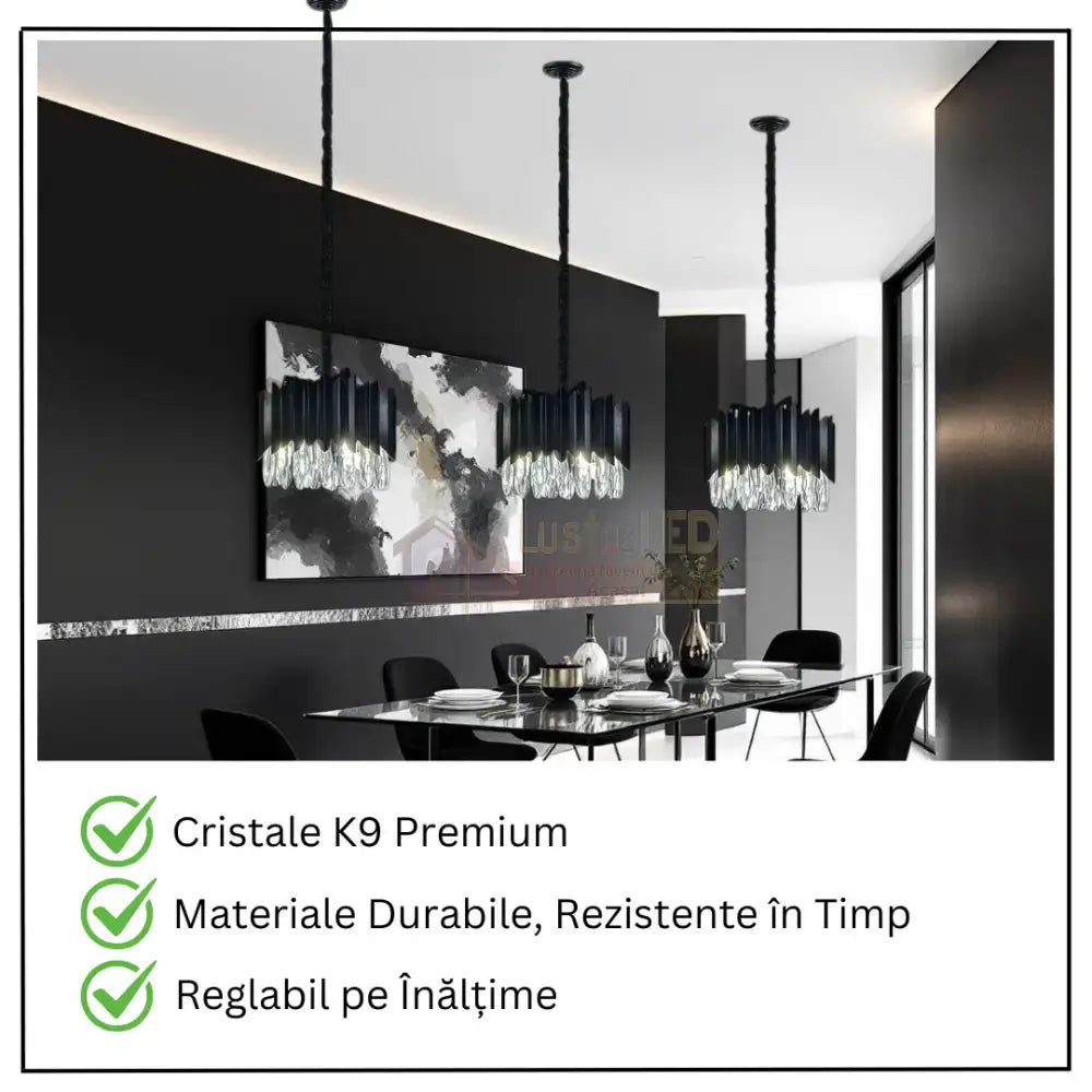 Candelabru Cristal 4xE14 Black Extravaganza NEAGRA / 35X26CM / CRISTAL Chandeliers Crystal