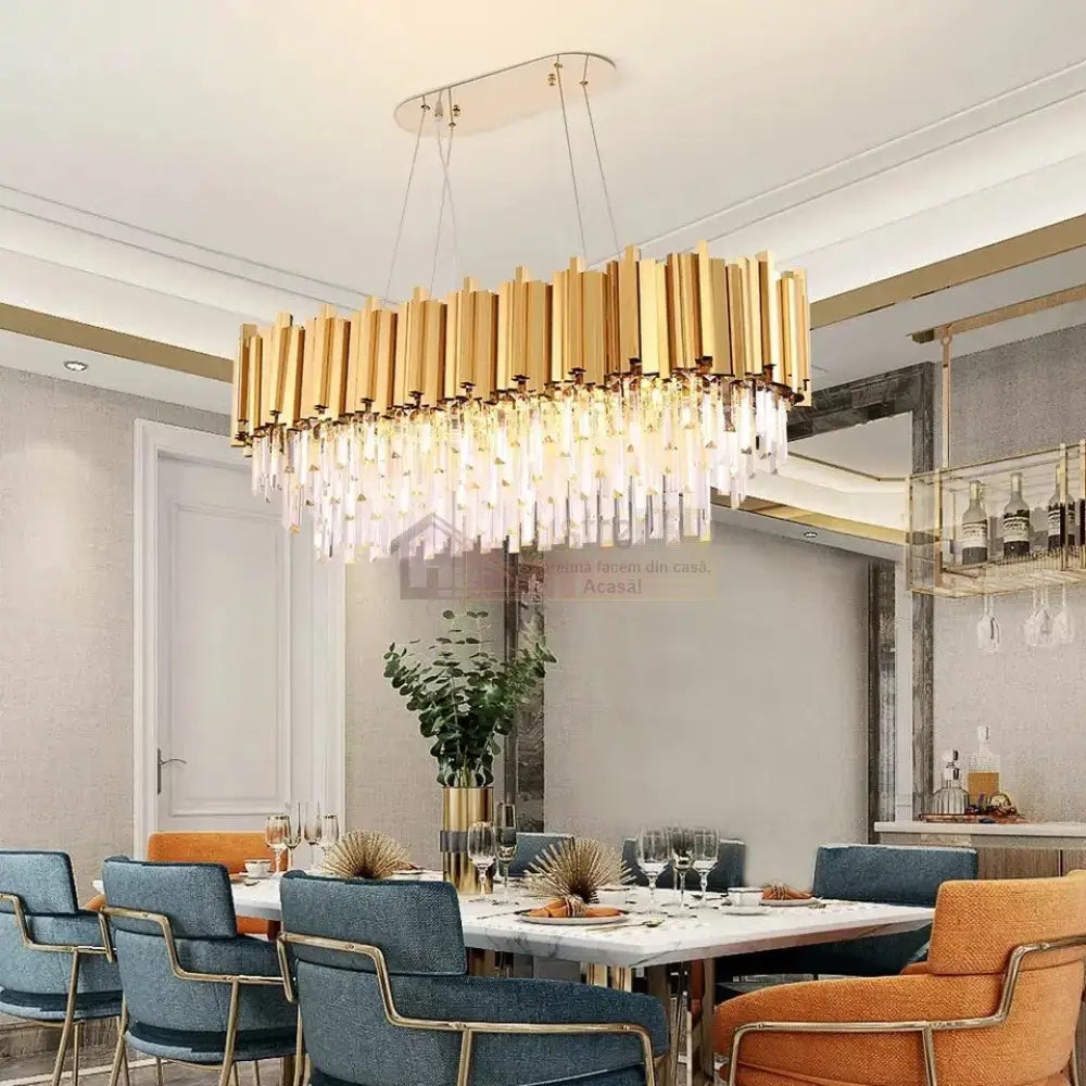 Candelabru Cristal Glory Grande Gold 800X300Mm Chandeliers Crystal