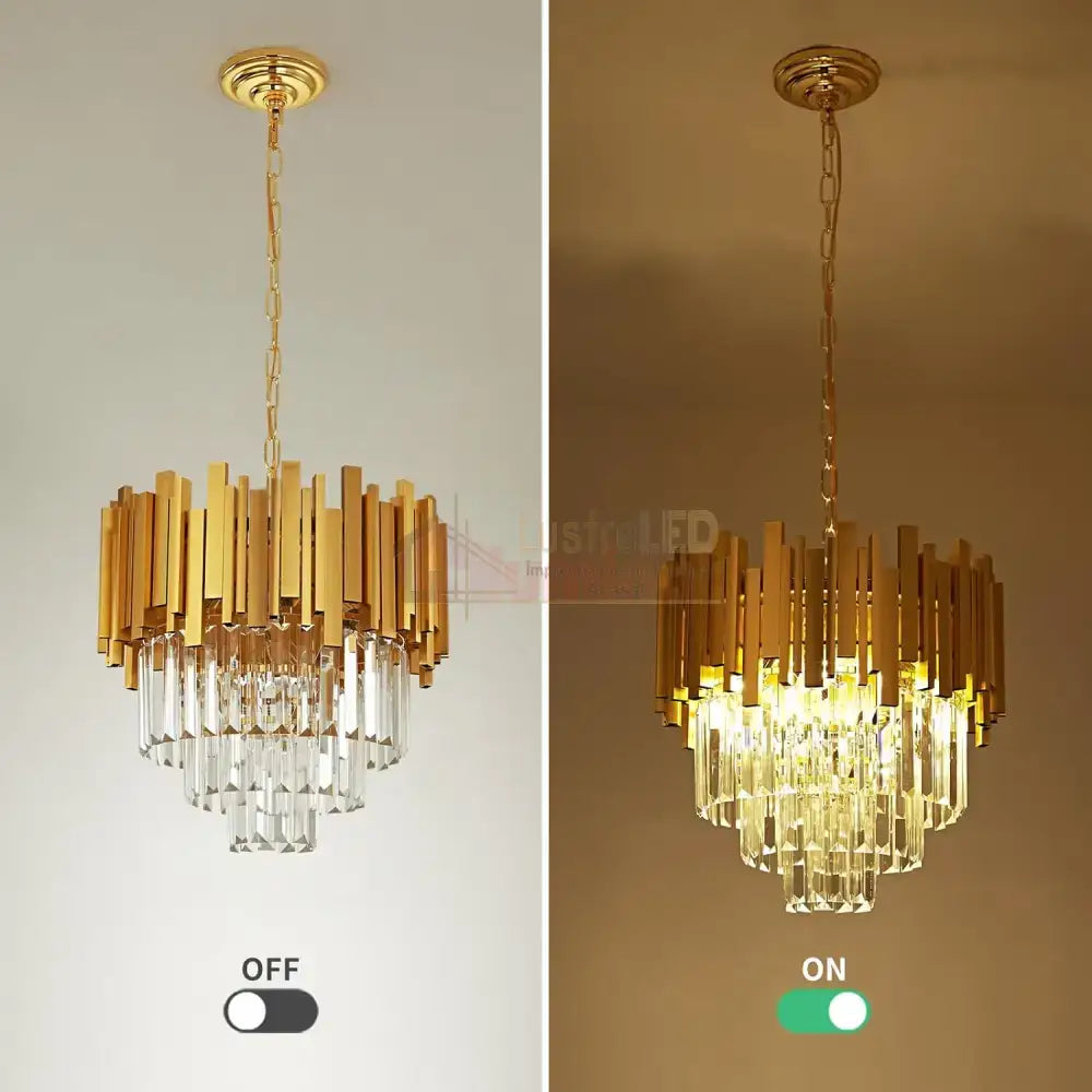 Candelabru Cristal Golden Maxi 400Mm Chandeliers Crystal