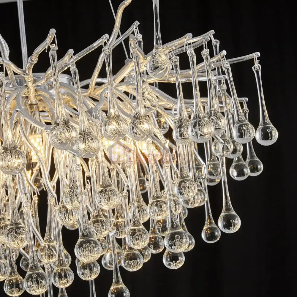 Candelabru Cristal LUXURY Silver Tears 45CM ARGINTIE / 45CM / LUXURY Chandeliers Crystal