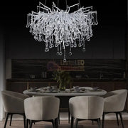 Candelabru Cristal LUXURY Silver Tears 45CM ARGINTIE / 45CM / LUXURY Chandeliers Crystal