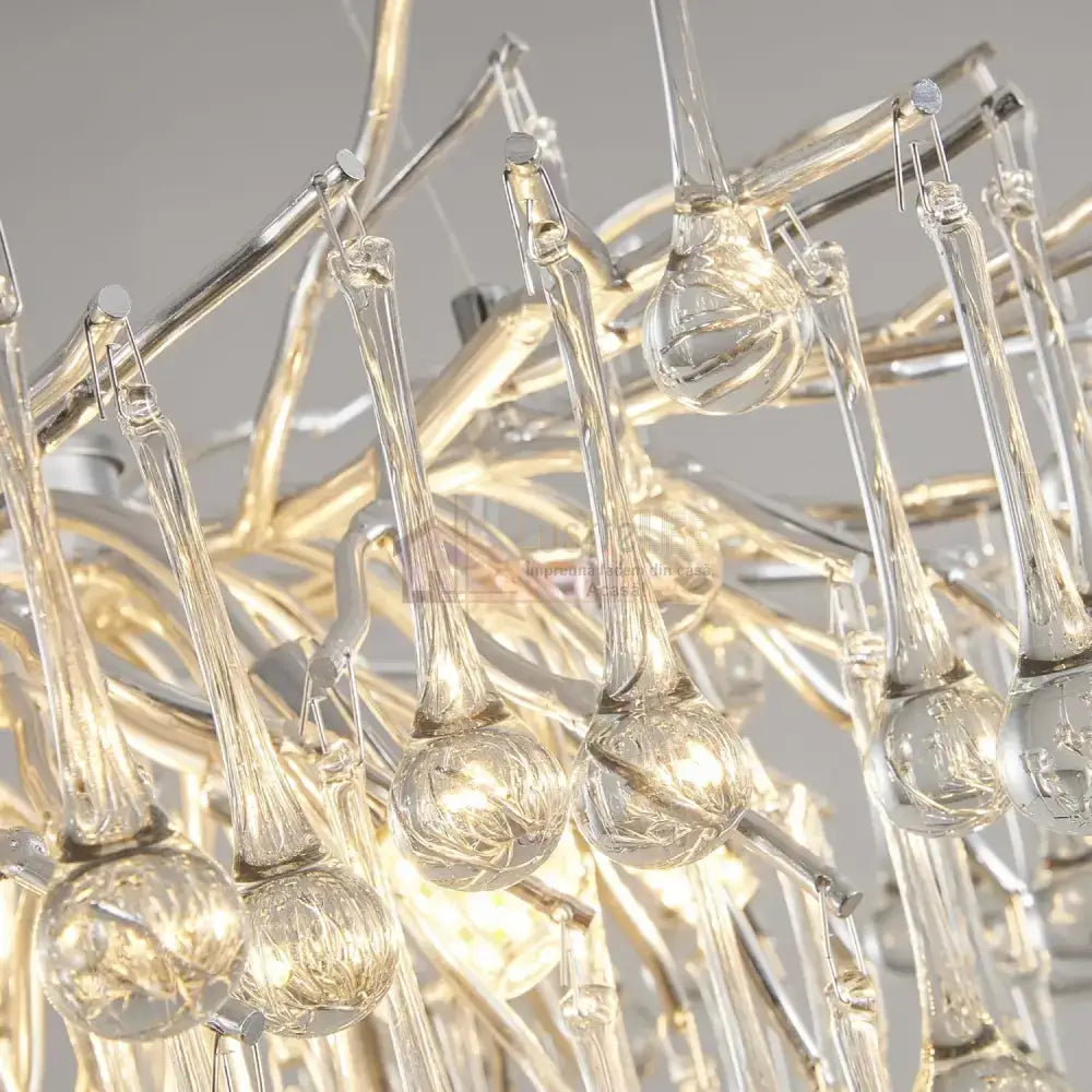 Candelabru Cristal LUXURY Silver Tears 45CM ARGINTIE / 45CM / LUXURY Chandeliers Crystal