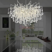 Candelabru Cristal LUXURY Silver Tears 60CM ARGINTIE / 60CM / LUXURY Chandeliers Crystal