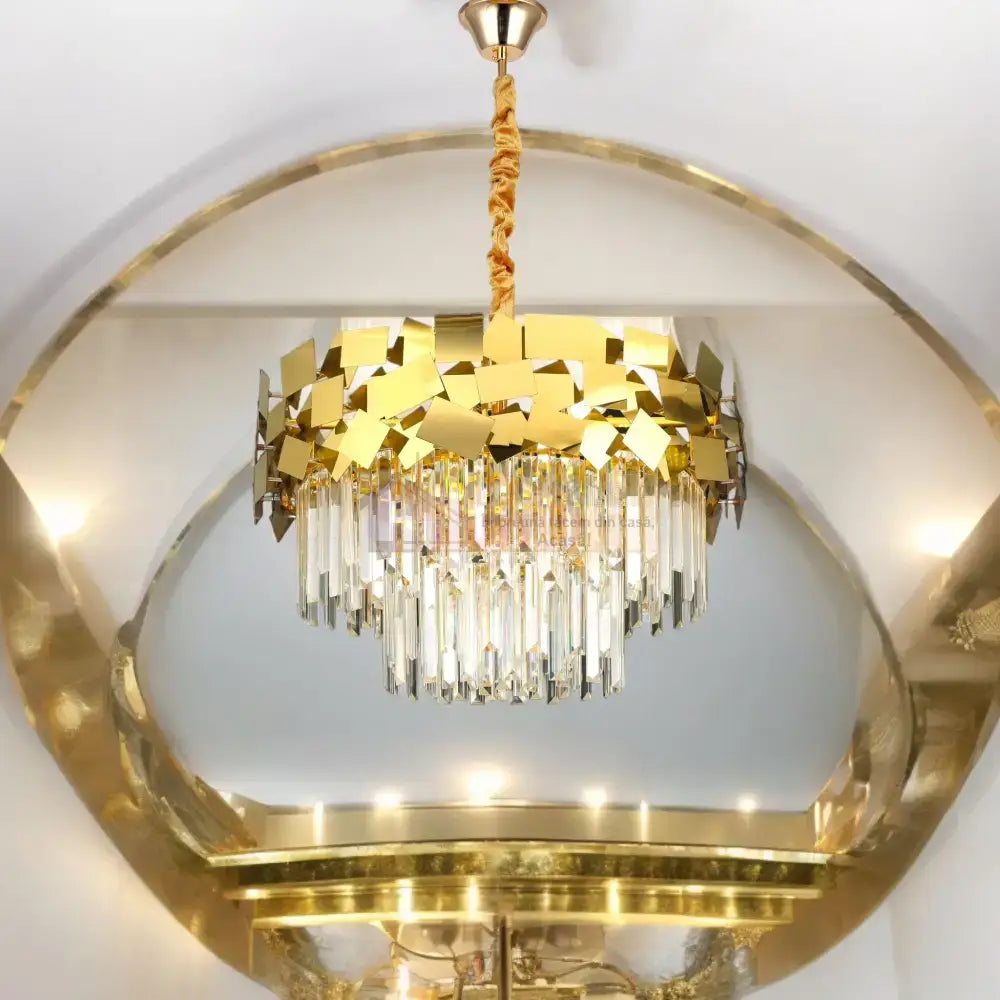 Candelabru Cristal Modern Troy Golden Chrome Chandeliers Crystal