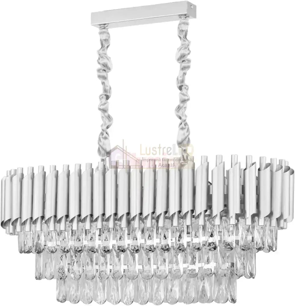 Candelabru Cristal Silver Panther 800X300Mm Chandeliers Crystal