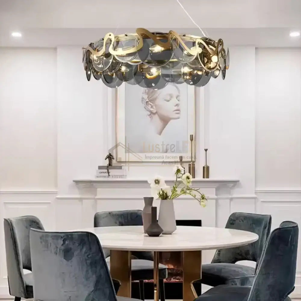Candelabru HARA Gold 8xE14 Ø60CM Chandeliers Crystal