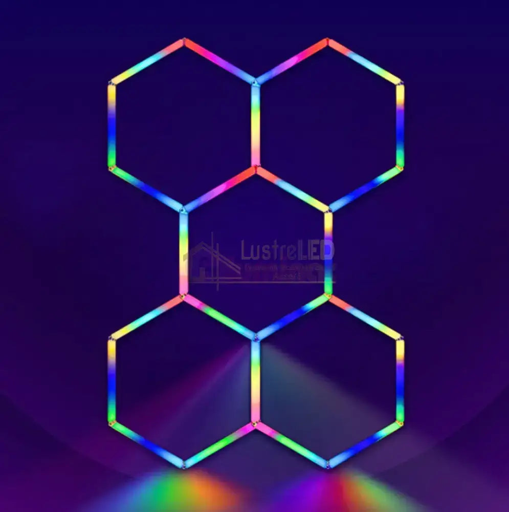 Honeycomb Led Hexagon Luminos Rgb Smart 244Cm X 170Cm Honeycomb Lights