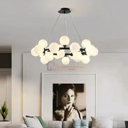 Lustra Abajur MAT Black Rotunda 25xG9 70CM NEAGRA / ABAJUR Chandeliers