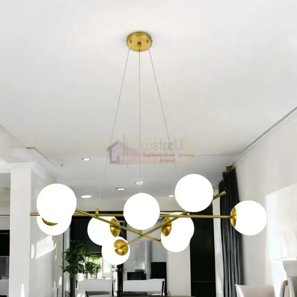 Lustra Abajur MAT GOLD 9xE27 F0010/9 AURIE / ABAJUR Chandeliers