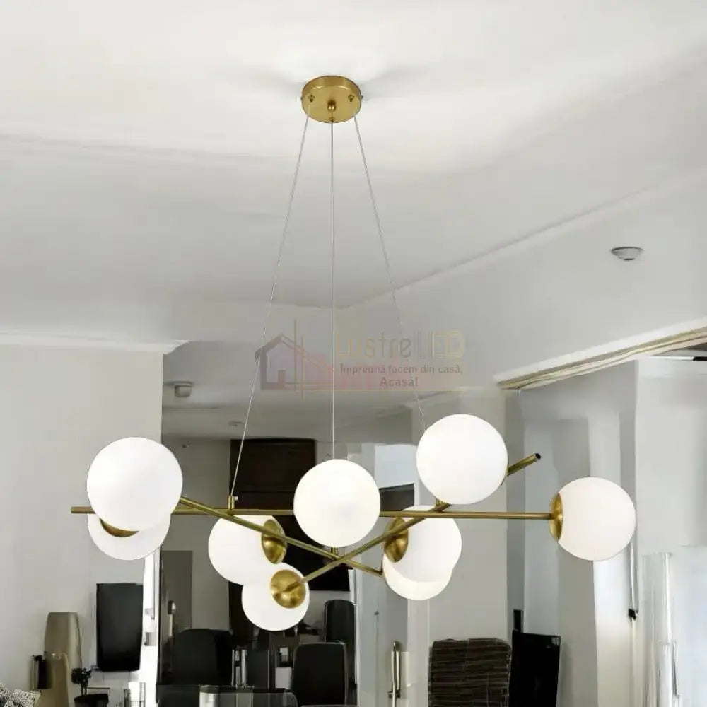 Lustra Abajur MAT GOLD 9xE27 F0010/9 AURIE / ABAJUR Chandeliers