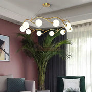 Lustra Abajur MAT GOLD Elven Ring 10xG9 80cm AURIE / ABAJUR Chandeliers