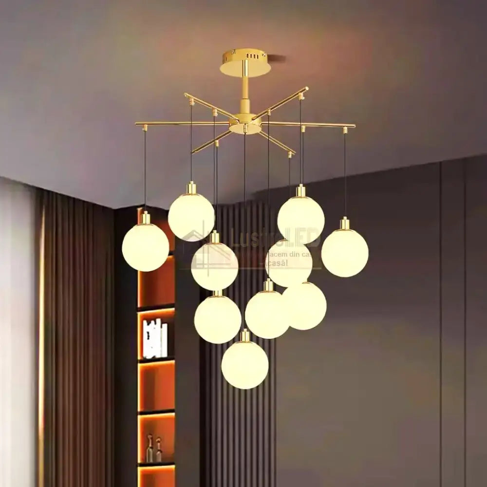 Lustra Abajur MAT GOLD SWING Chandeliers