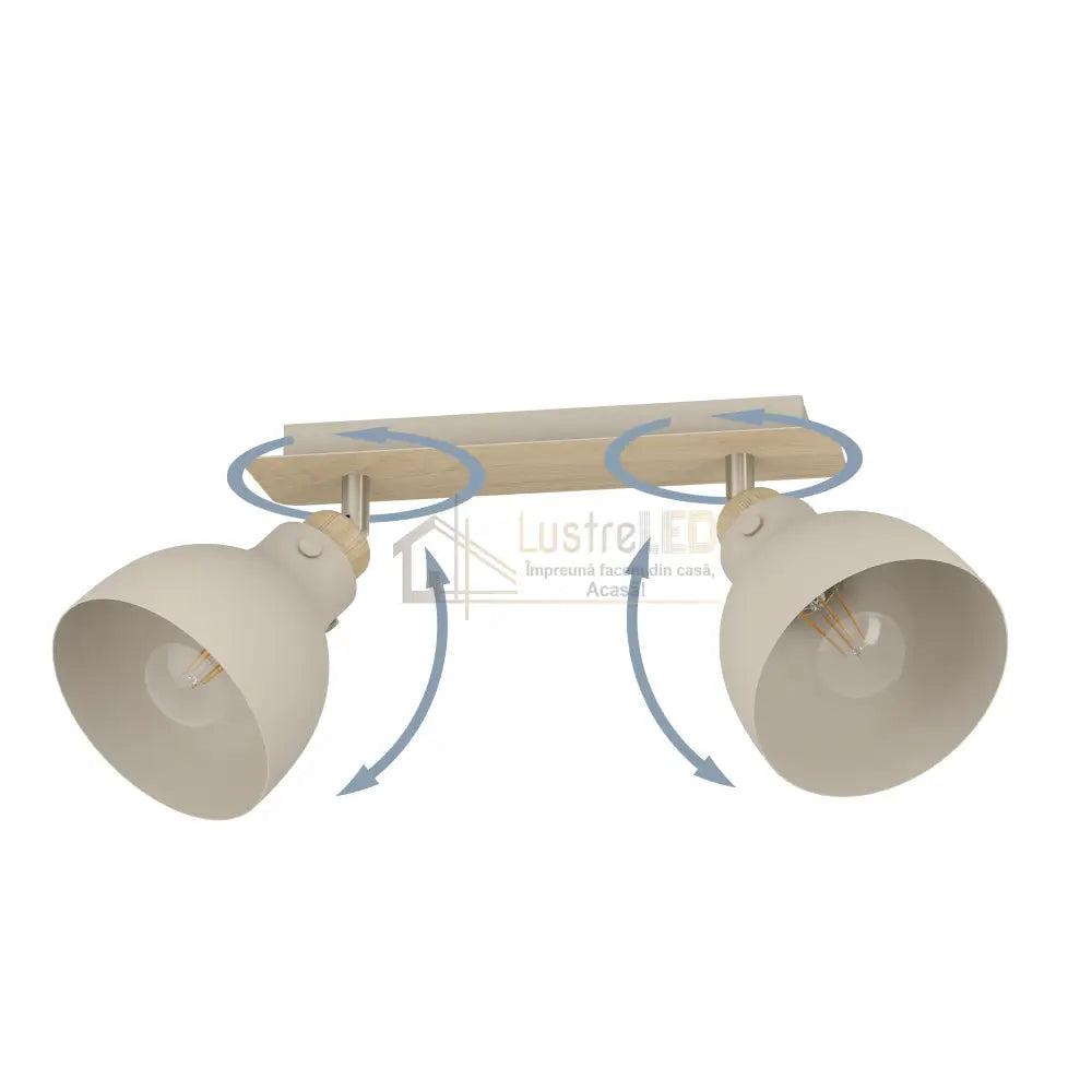 Lustra cu 2 Spoturi ARRECIFE Brown & Silver Chandeliers