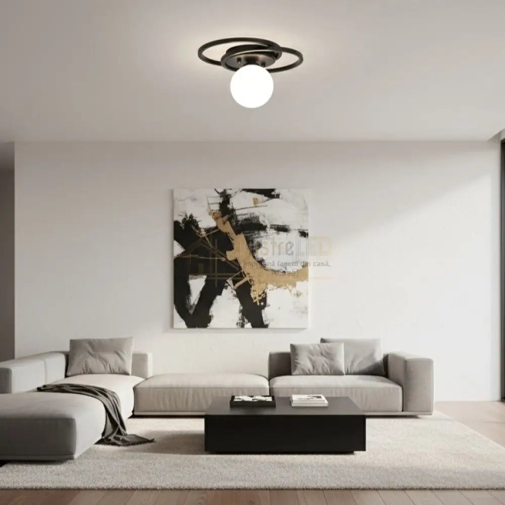 Lustra FIERA Black Abajur Mat 1xE27 Lighting Fixtures