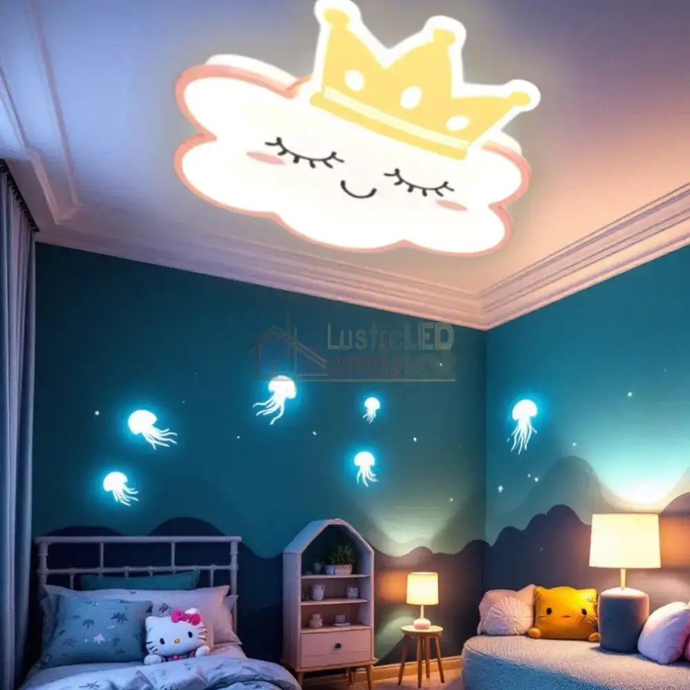 Lustra LED 120W Happy Cloud Telecomanda Echivalent 500W