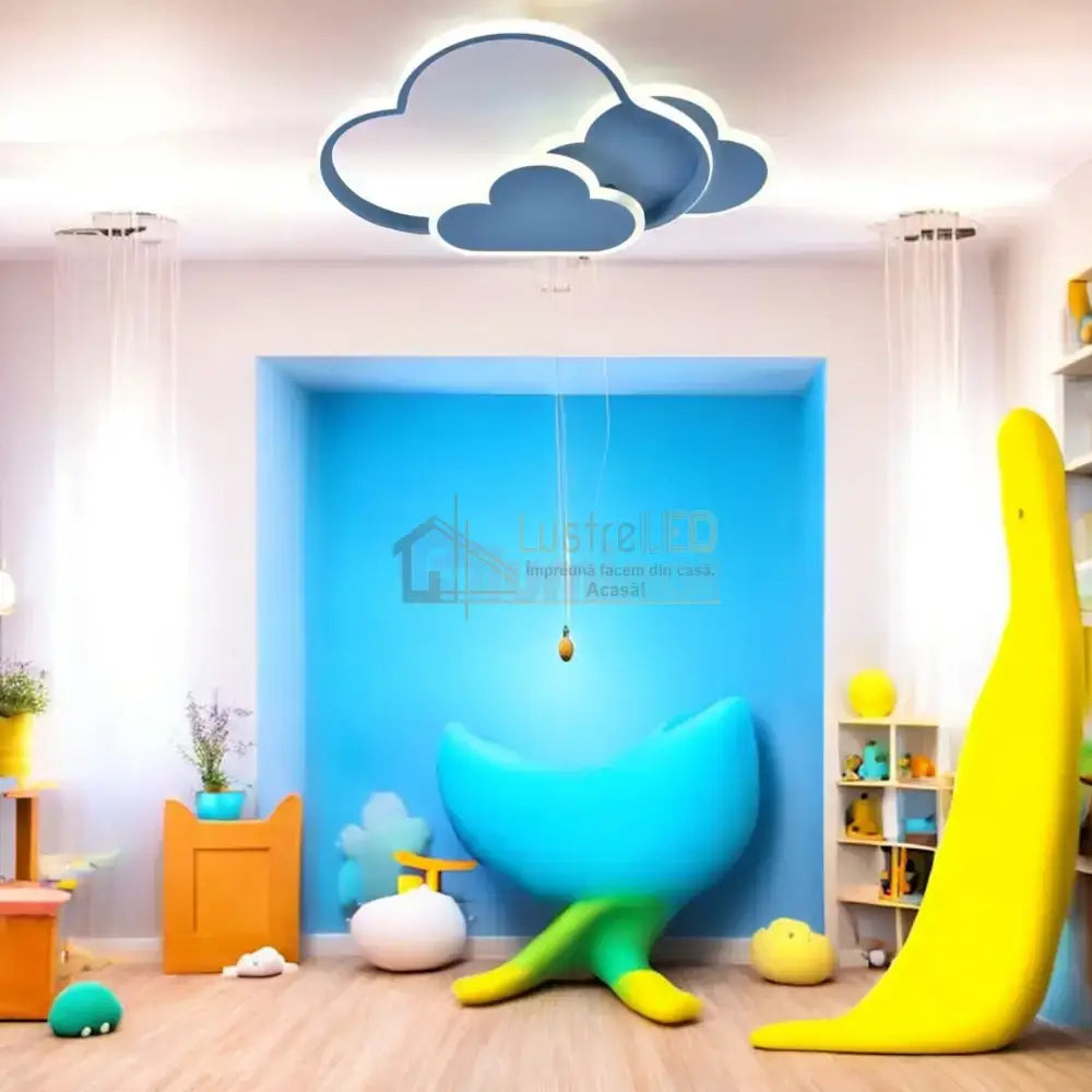 Lustra LED 86W NORISOR Pink Telecomanda Echivalent 400W ROZ / 50CM / KIDS Lighting Fixtures