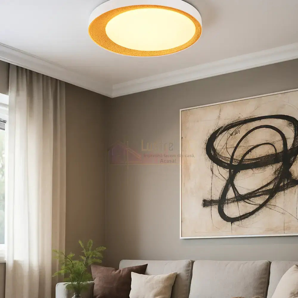Lustra LED ALETA Gold CIRCLE DESIGN / AURIE / 45CM CEILING LIGHT