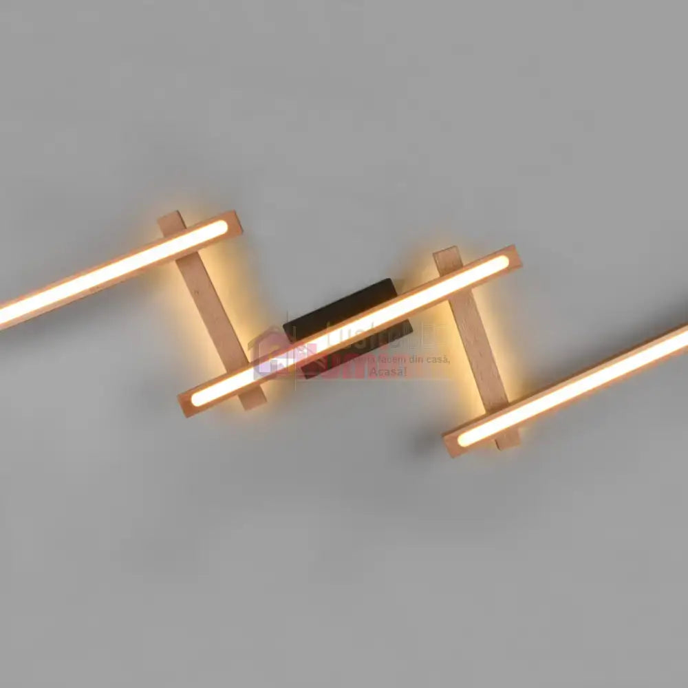 Lustra LED Aplicata WOOD BELLARI lustreled.ro