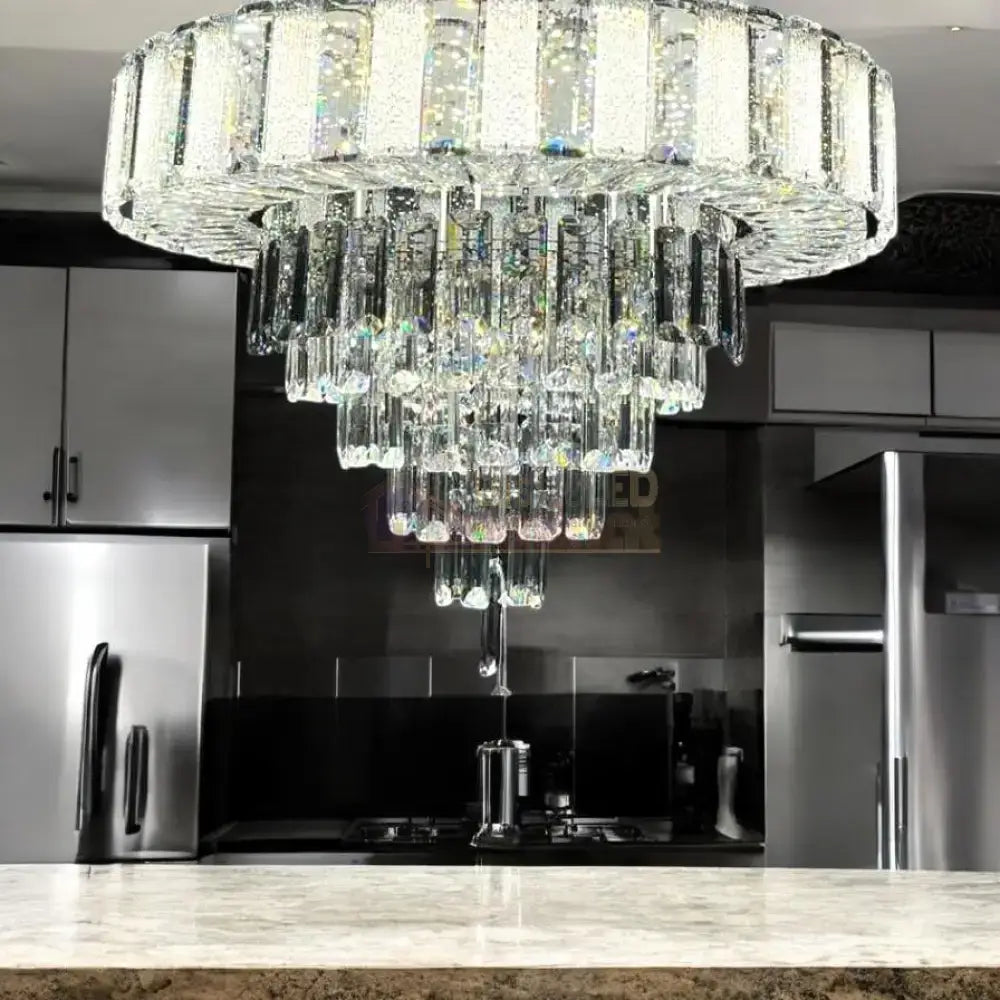 Lustra LED Cristal Galadriel Echivalent 800W Telecomanda Lighting Fixtures