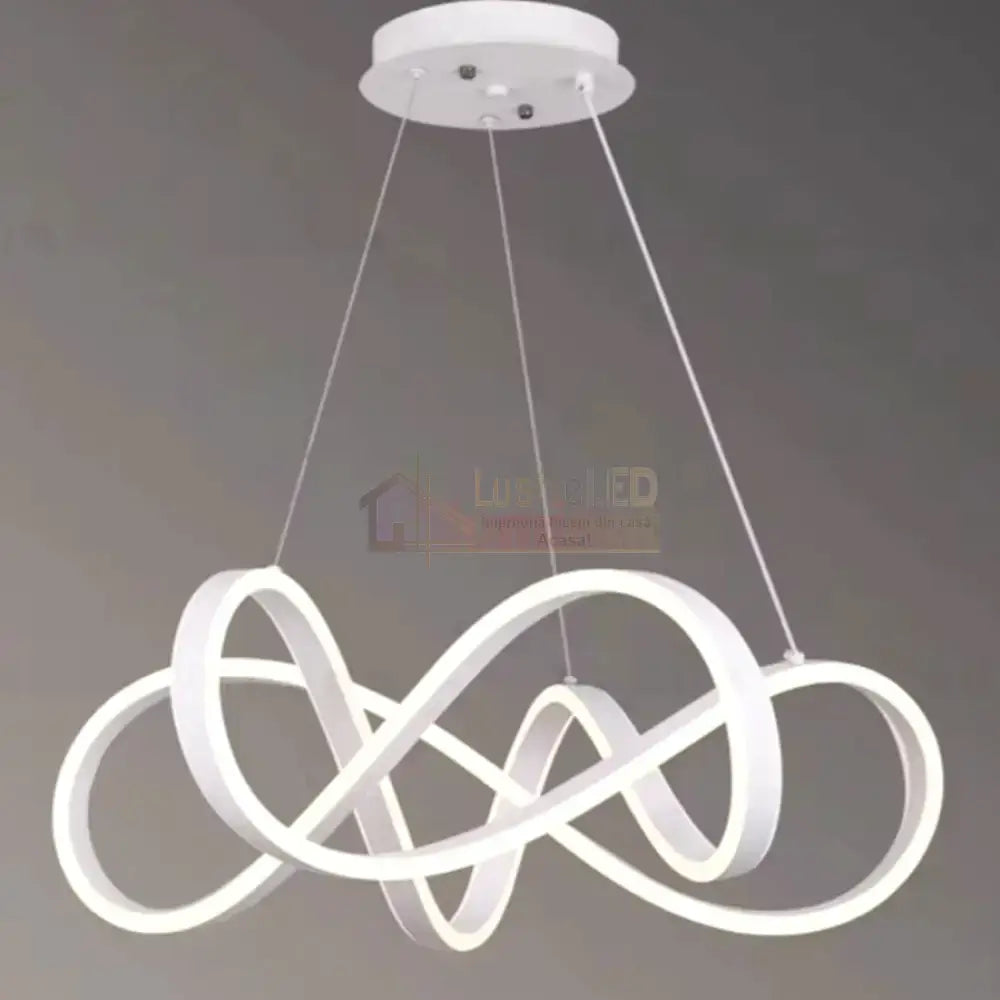 Lustra Led Infinity King Alb Echivalent 1000W Telecomanda Chandeliers