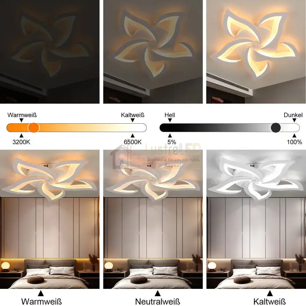 Lustra Led Narcisse Telecomanda Echivalent 500W Lighting Fixtures