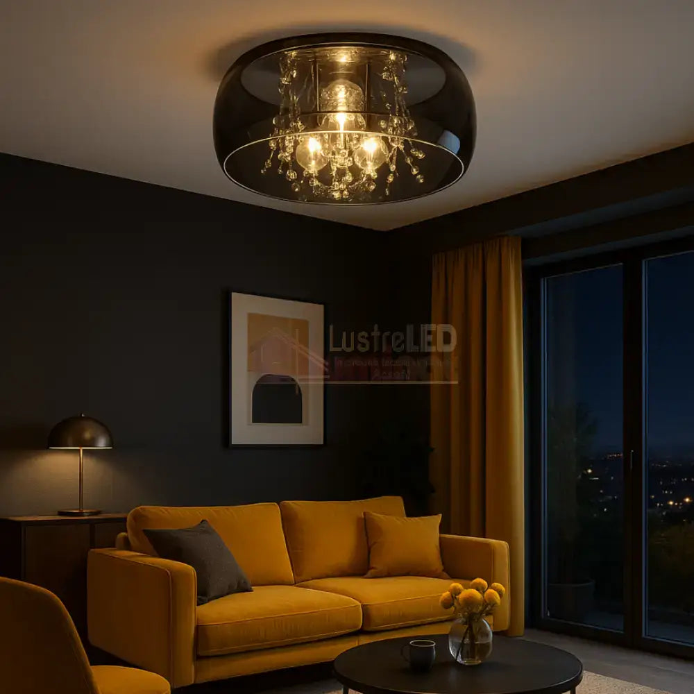 Lustra Chrome 3xE14 ShinePulse 28W ARGINTIE / ABAJUR Chandeliers