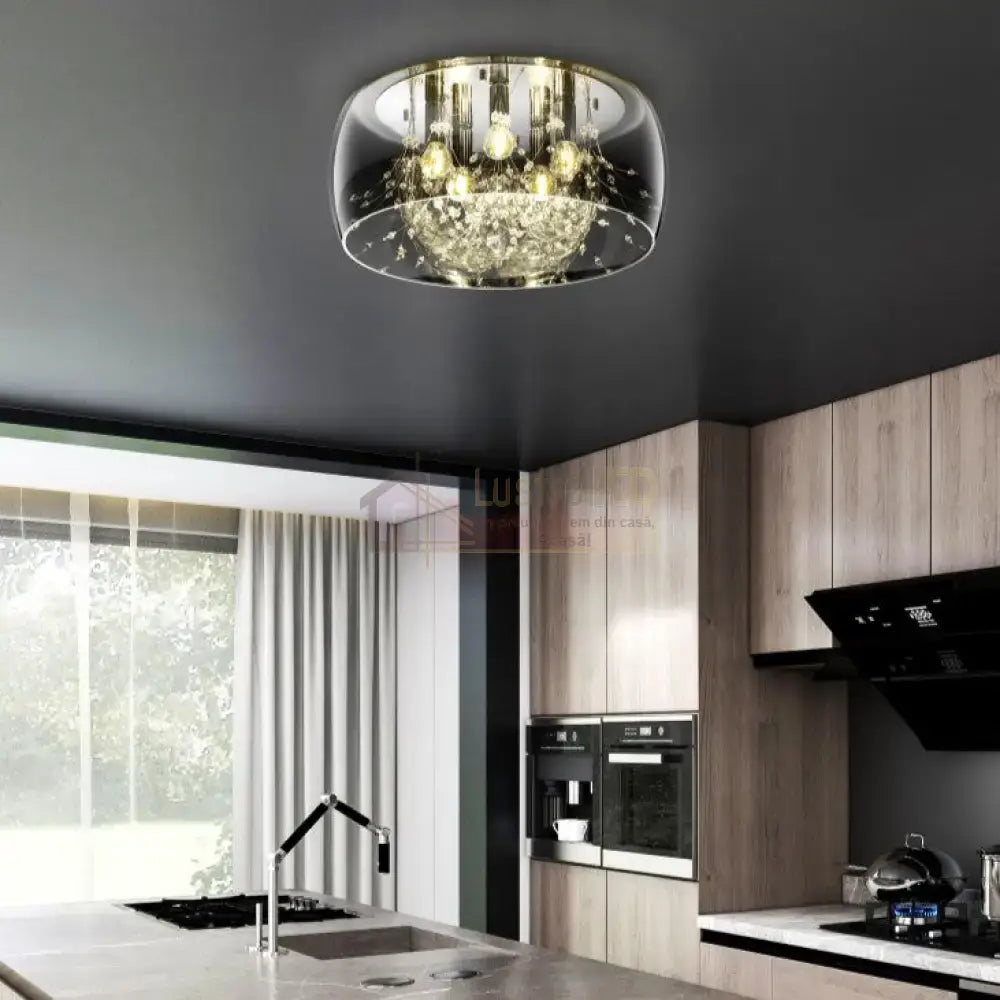 Lustra Luxury CRYSTEL 50cm CHROME / CRISTAL Chandeliers