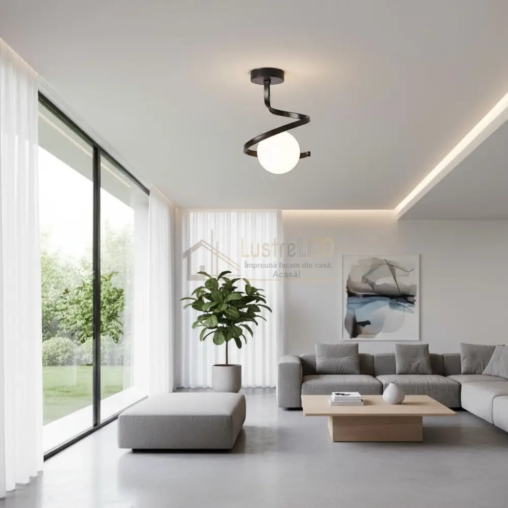 Lustra MERSA Black Abajur Mat 1xE27 Lighting Fixtures