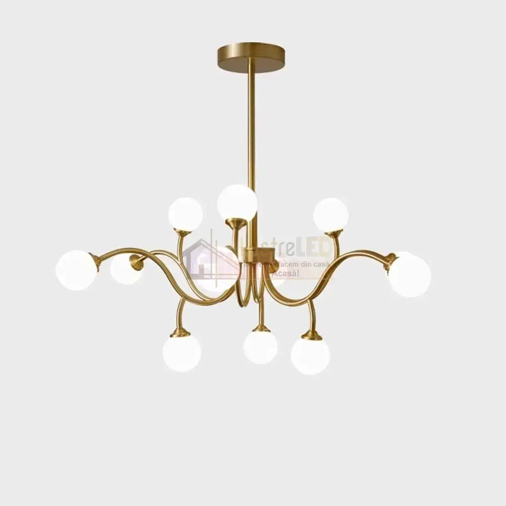 Lustra Nordic Style Abajur MAT Golden Beans 66108-12 AURIE / ABAJUR / 70CM Chandeliers