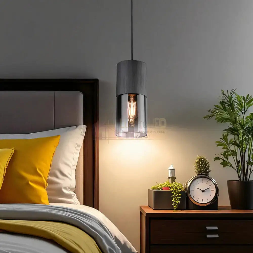 Pendul Fumuriu 1xE27 ROBIN NEAGRA / LUXURY Lighting Fixtures