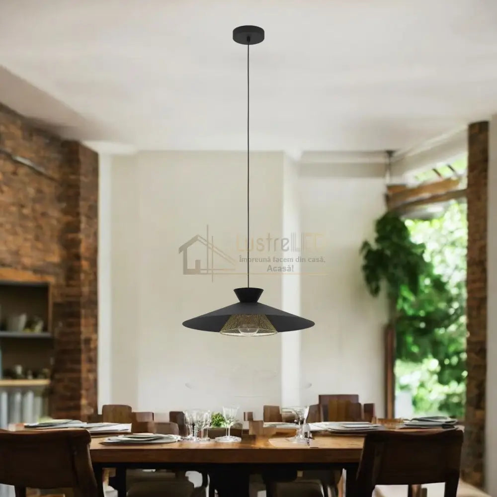 Pendul GRIZEDALE Black 110CM Eglo NEAGRA / SUSPENDATE Lighting Fixtures