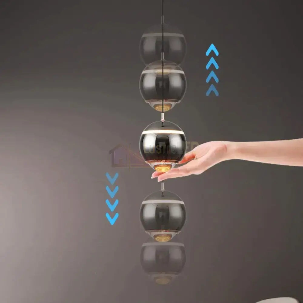 Pendul LED 12W S10 Black Reglabil Pull UP/DOWN NEAGRA / 10CM led ceiling light