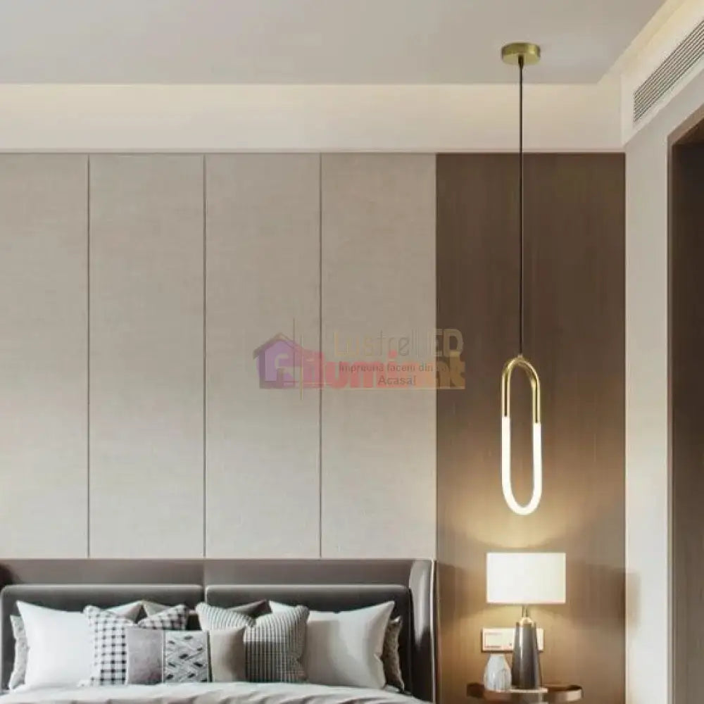 Lustra LED Suspendata HALO Gold Echivalent 140W SUSPENDATE / AURIE / 100CM led ceiling light