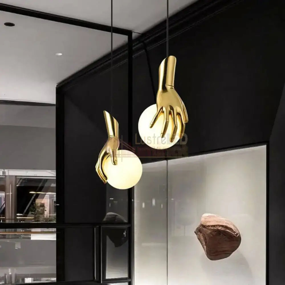 Pendul Luxury Golden Hand 1Xg9 Lighting Fixtures