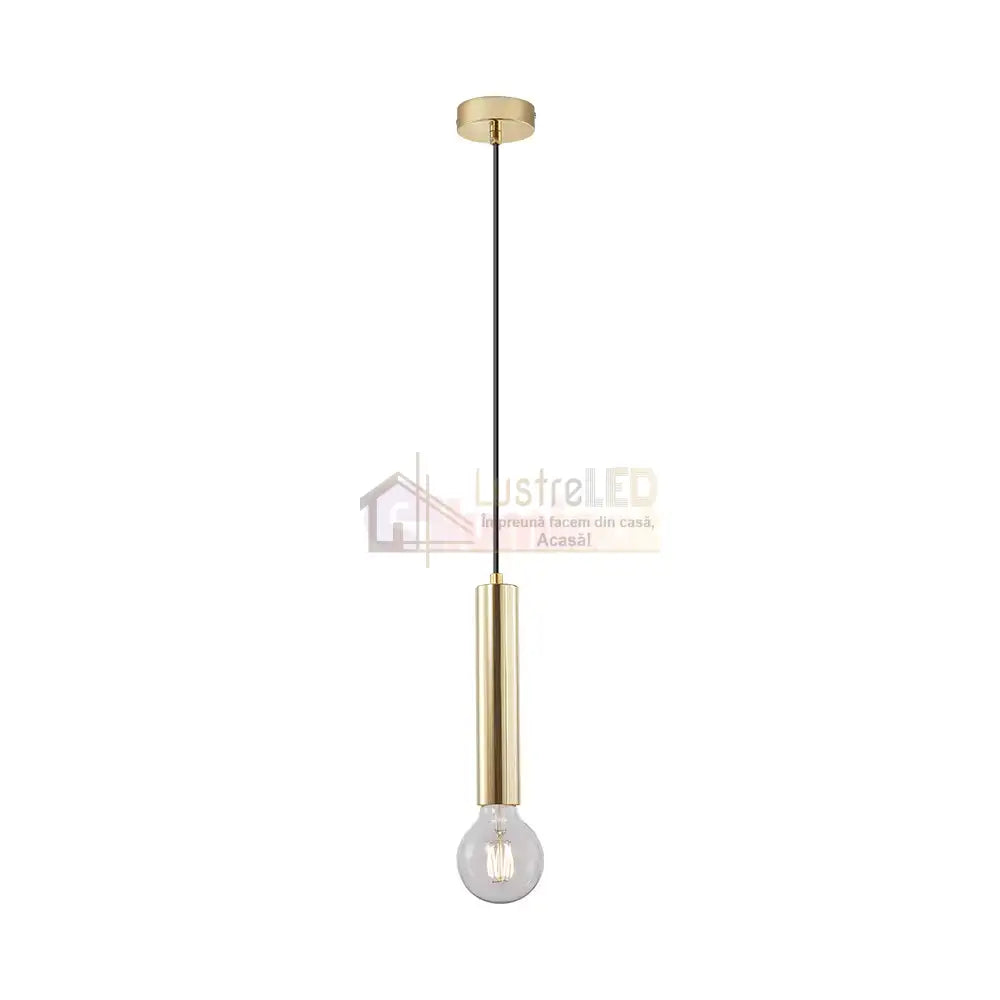 Pendul Nordic Cilindric Exquisite Golden 1Xe27 Lighting Fixtures