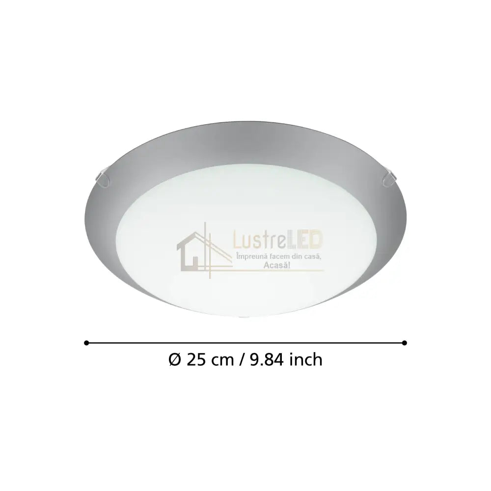 Plafoniera MARS 1 Silver & White Rotunda 25CM led ceiling light