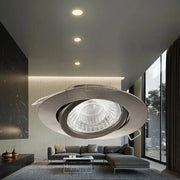 Spot Incastrat Rotund Argintiu Fascicul Reglabil Silver Ø80 mm Eglo led ceiling light