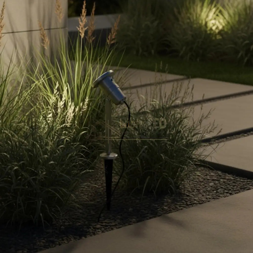 Stalp De Gradina cu Proiector Reglabil NEMA Silver IP54 GARDEN POLE