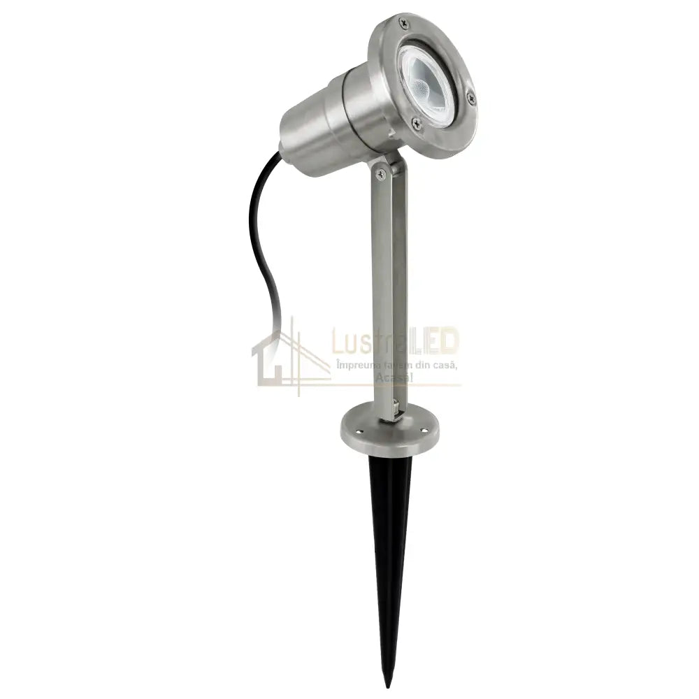 Stalp De Gradina cu Proiector Reglabil NEMA Silver IP54 GARDEN POLE