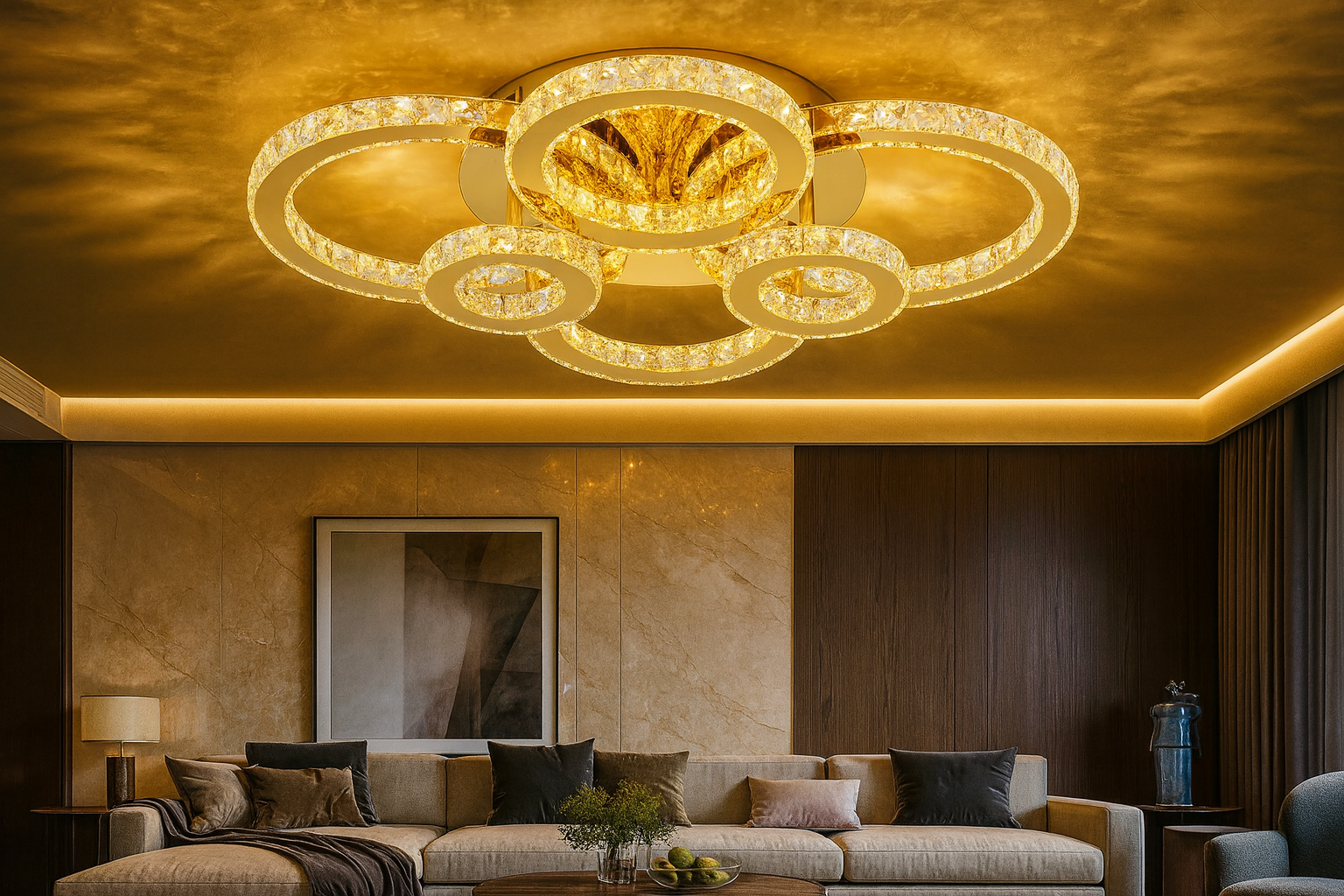 Lustre LED Cristal