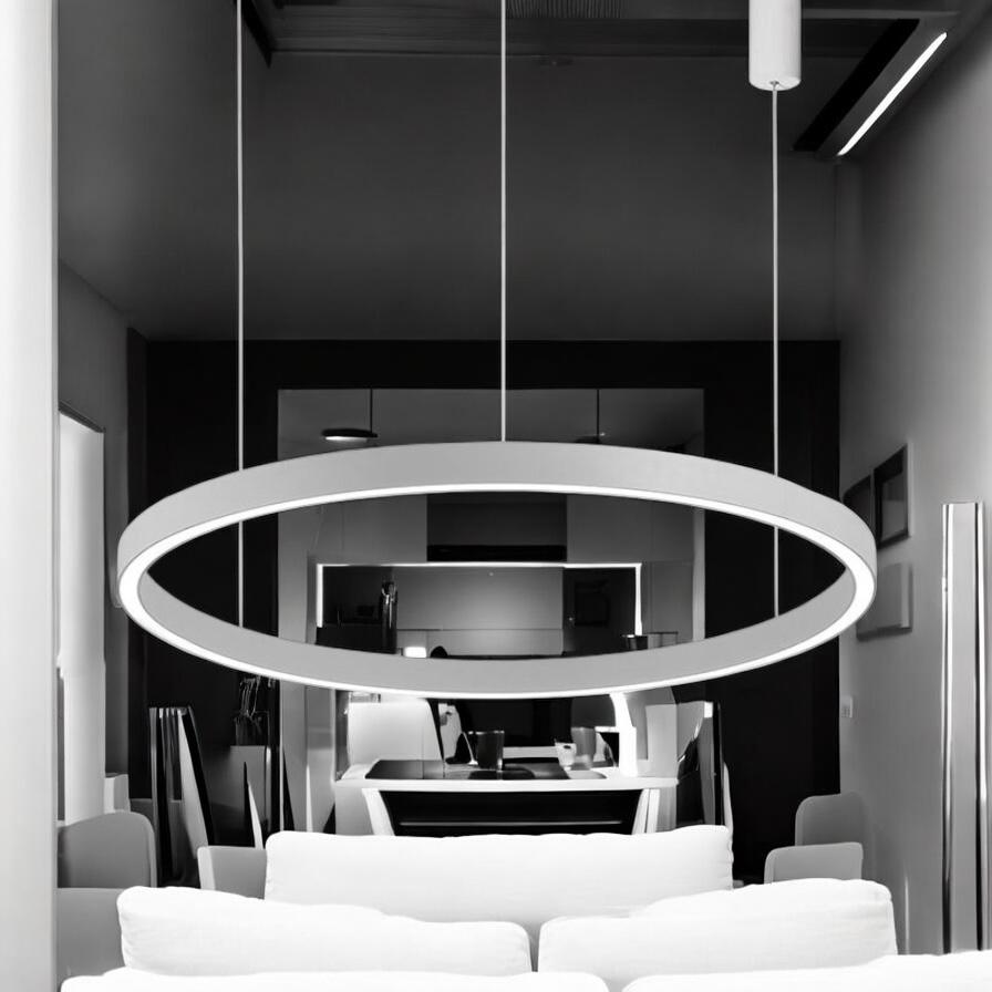 Lustra LED Suspendata TULLIO 60cm White 1 Segment Echivalent 300W