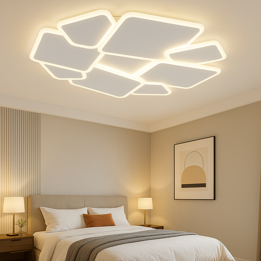 Lustra LED VERRA Squares 3 Functii Echivalent 650W Telecomanda