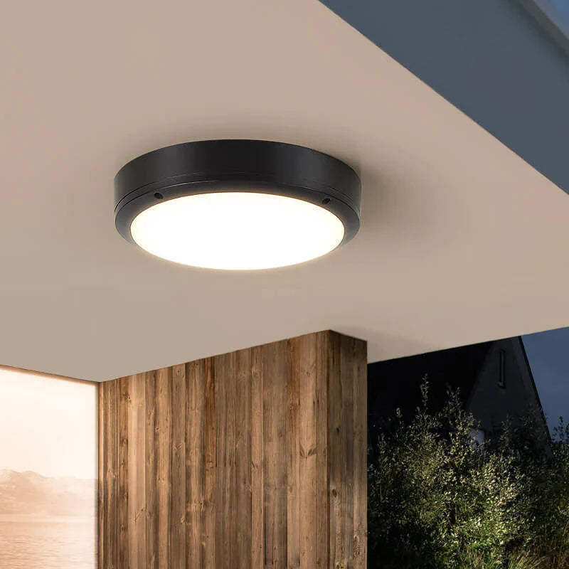 Aplica LED 18W Rotunda BAT Neagra Exterior Echivalent 150W